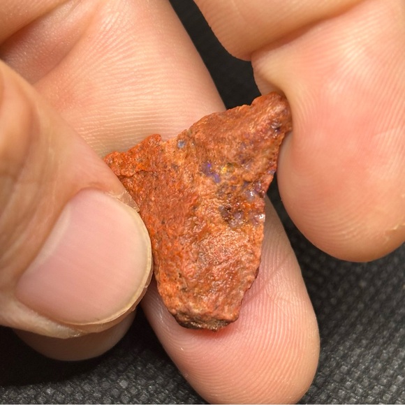 Unordinary Matrix Mexican Fire Opal Specimen With Sprouts of Blue & Green Color - Picture 9 of 13